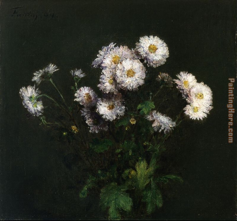 Henri Fantin-Latour Bouquet of White Chrysanthemums
